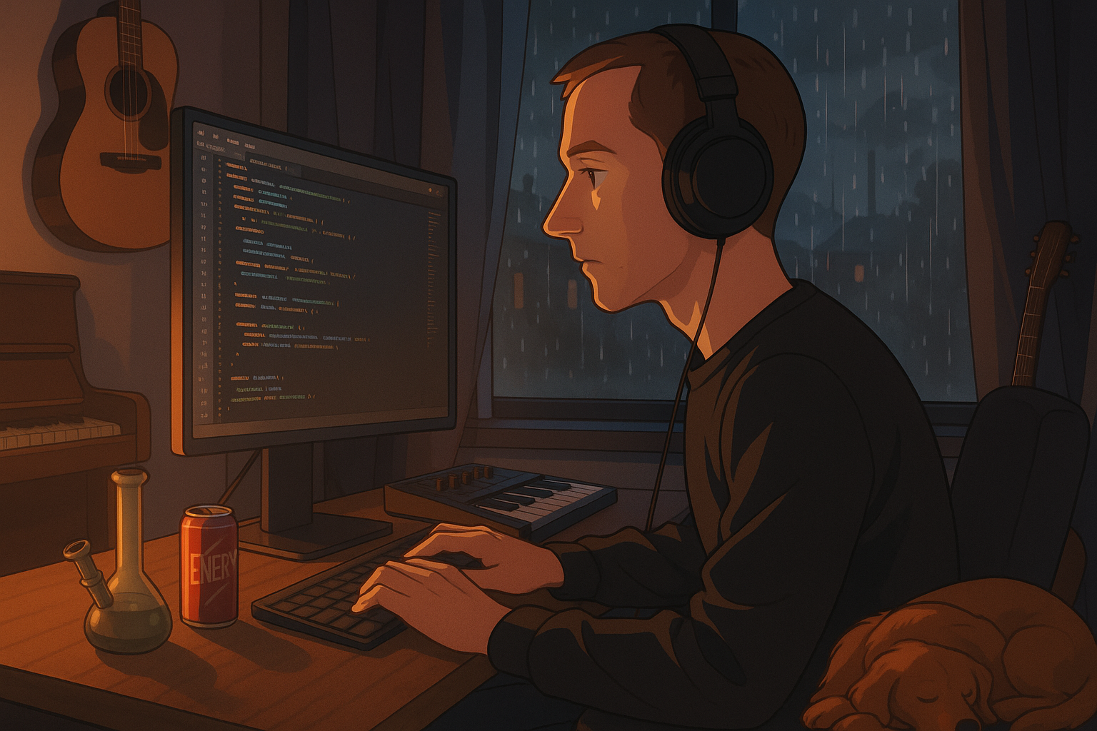 Matt coding at night